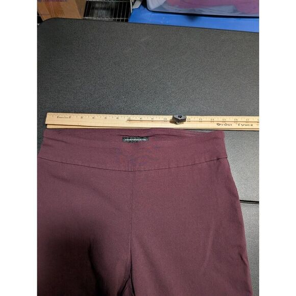 Counterparts Burgandy Pull-on Style Flat Front Straight Legs Women's 10 - Picture 5 of 6